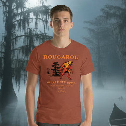Rougarou Where Are You Unisex Cajun Cryptid Graphic Tee