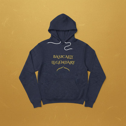 basically legendary heather navy hoodie