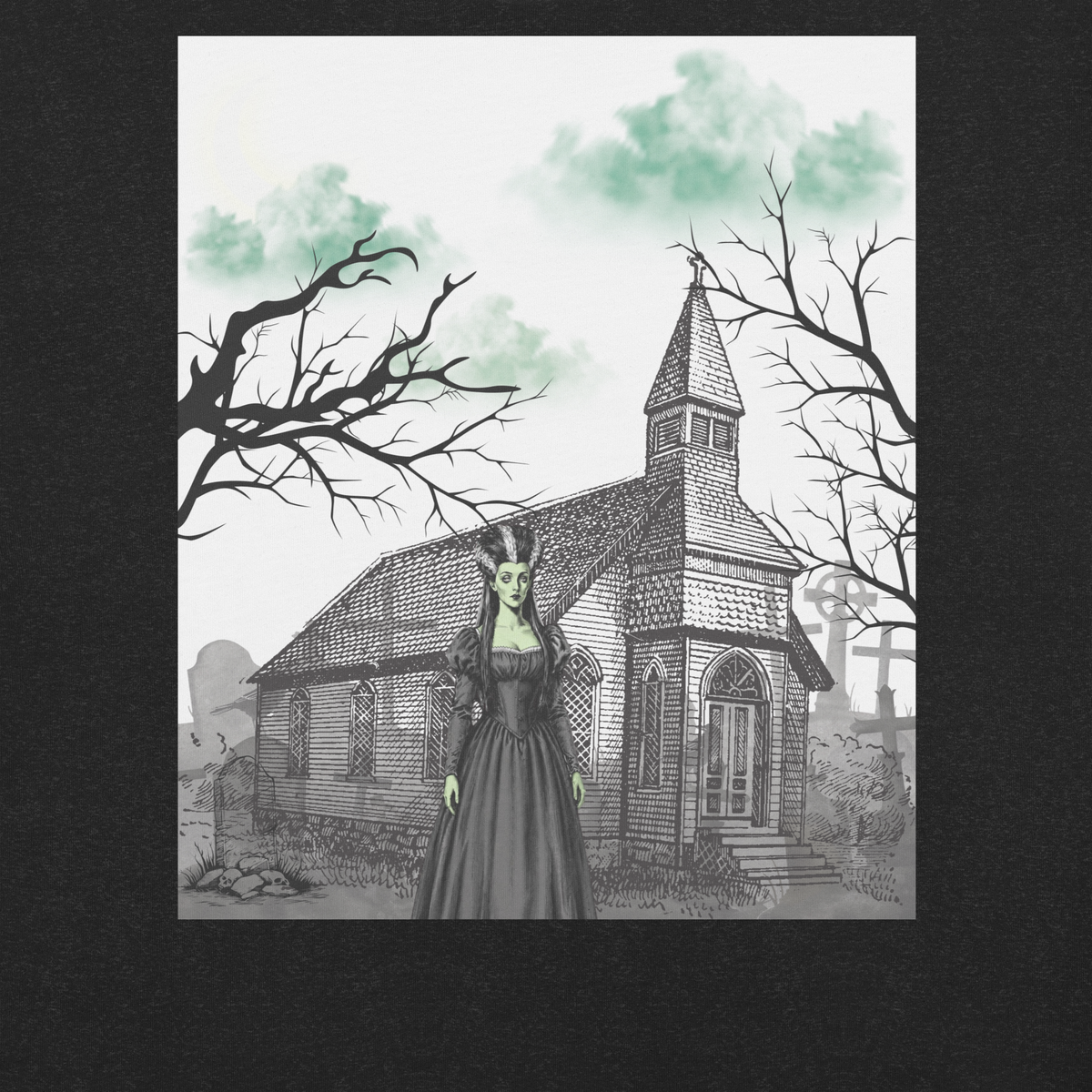 Bride of Frankenstein - Legends in Shadow Unisex Graphic Tee