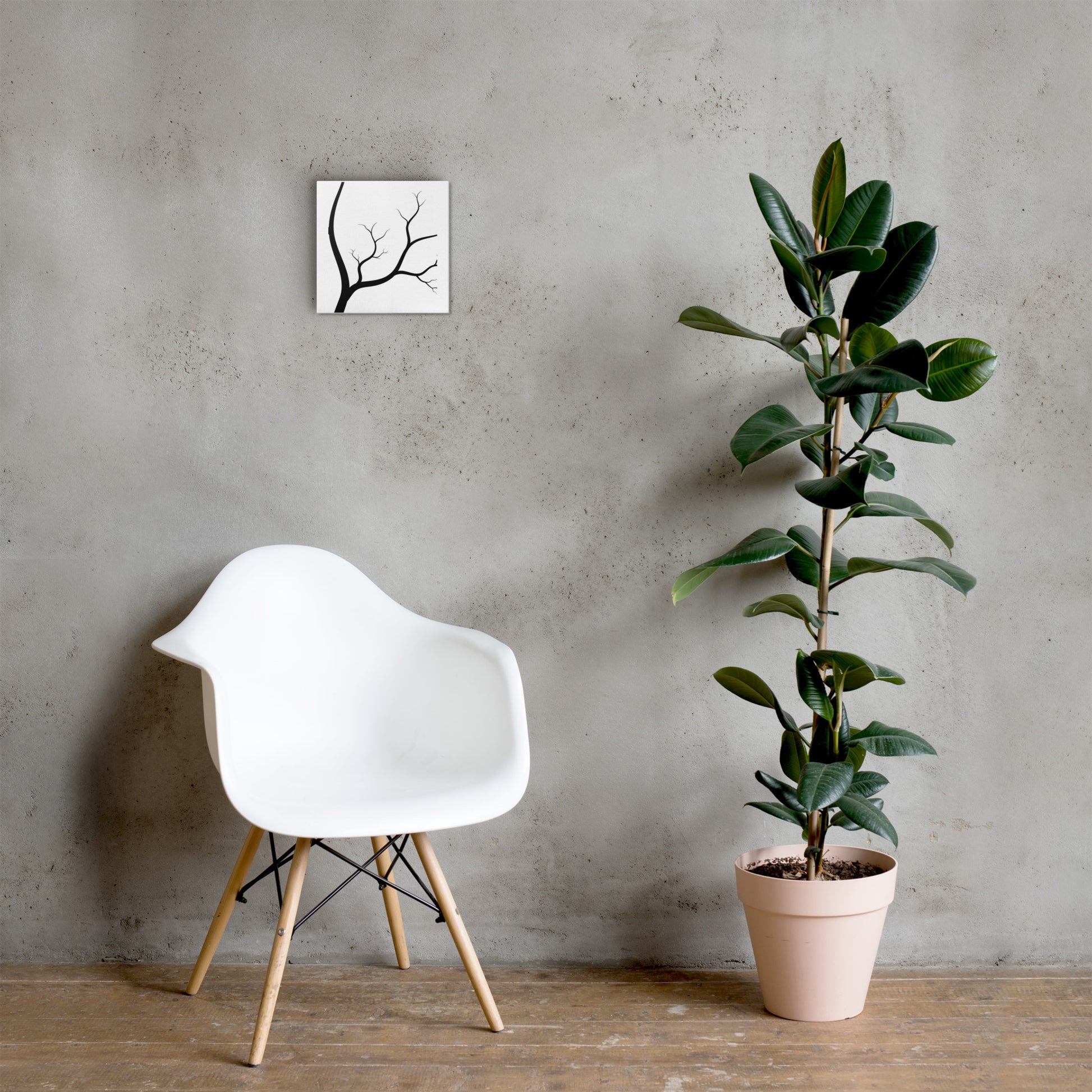 The Quiet Storm triptych canvas wall art — minimalist tree silhouette three panel set for home decor — Stitch and Sigil
