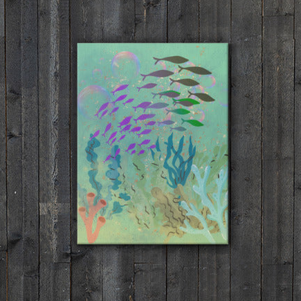 School of Fish Sigil Canvas Wall Art 18"x24"