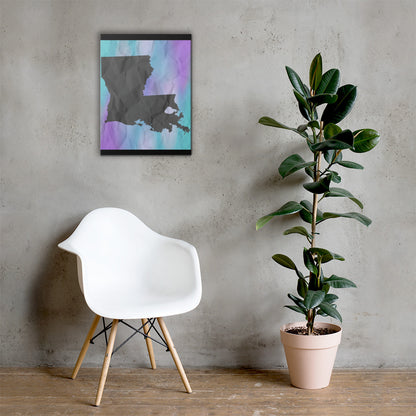 The Boot Louisiana canvas wall art lifestyle display — bayou state sigil art in home interior — Stitch and Sigil