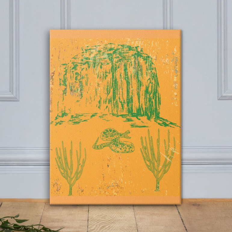 Snake & Mesa Canvas Wall Art 18"x24"