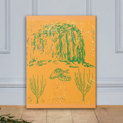 Snake & Mesa Canvas Wall Art 18"x24"