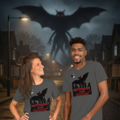 couple wearing mothman 2026 tee