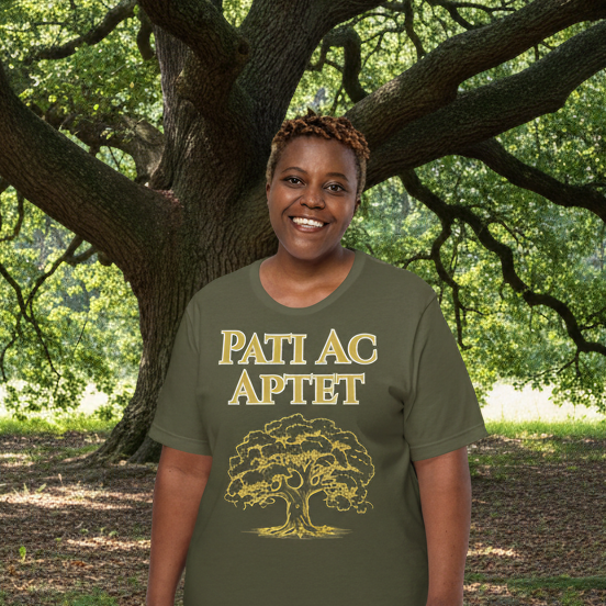 person wearing pati ac aptet tee