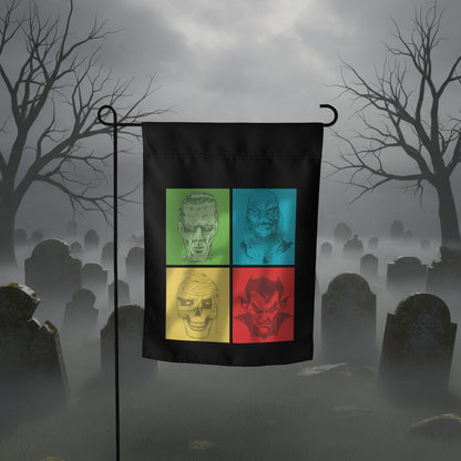 shot in the dark group black garden flag