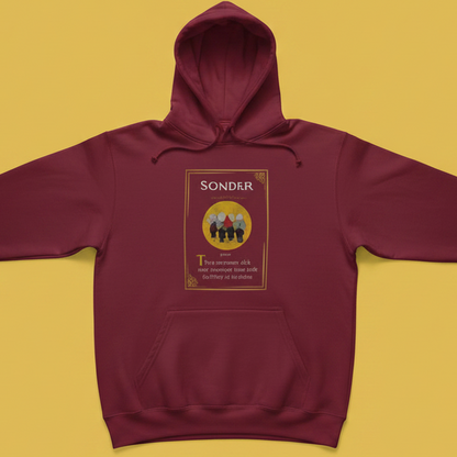 maroon sonder definition hoodie flat mockup