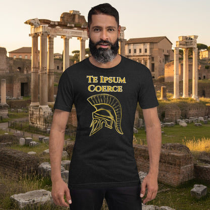 man wearing te ipsum coerce tee
