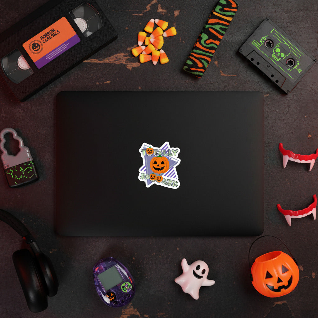 totally spooked halloween sticker