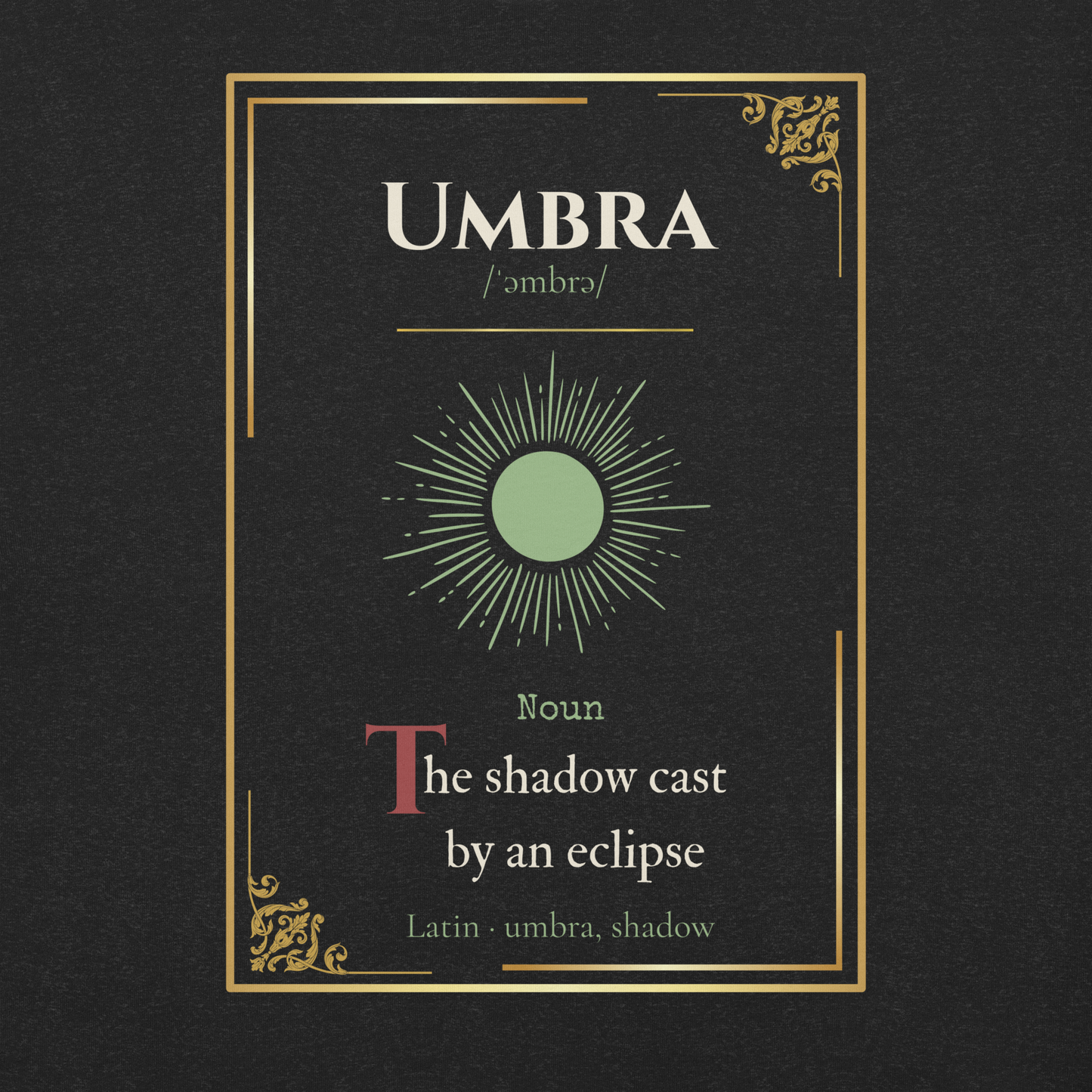 Umbra Tee — Lost Lexicon Apparel | Stitch & Sigil
