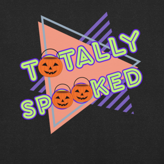 Halloween-themed graphic with pumpkins and text on a black background