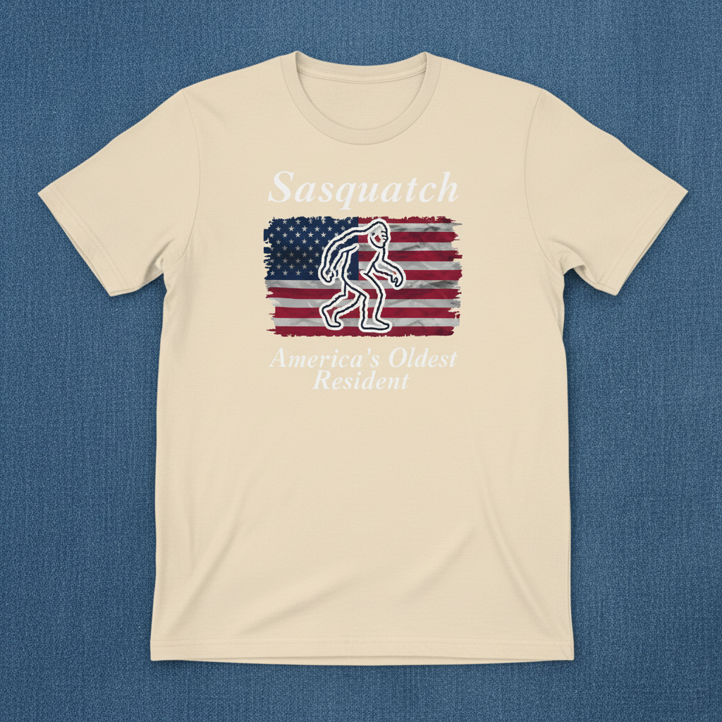 Sasquatch — America's Oldest Resident Unisex Graphic Tee