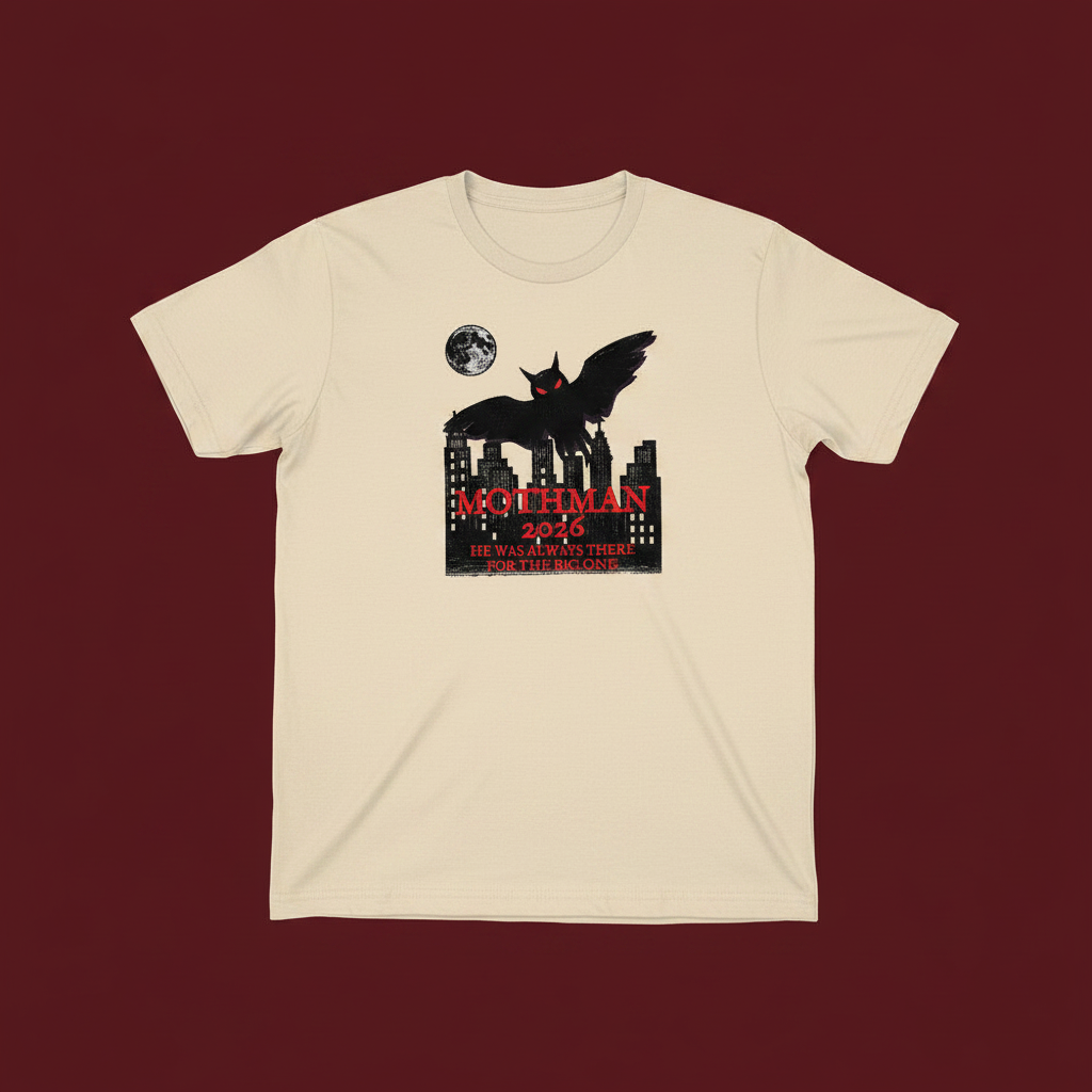 Mothman 2026 — He Was Always There For the Big Ones — Unisex Graphic Tee