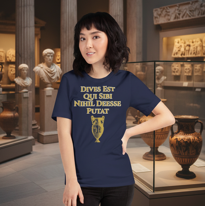 Dives Est Qui Sibi Nihil - Ancient Advice - Unisex t-shirt