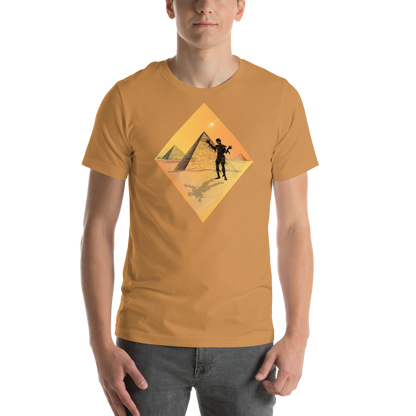 The Mummy In the Shadow of the Pyramids horror graphic tee — mummy design on toast — Stitch and Sigil